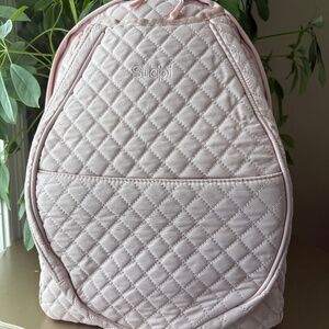 Sucipi Pink Quilted Tennis Racquet or Pickleball Backpack